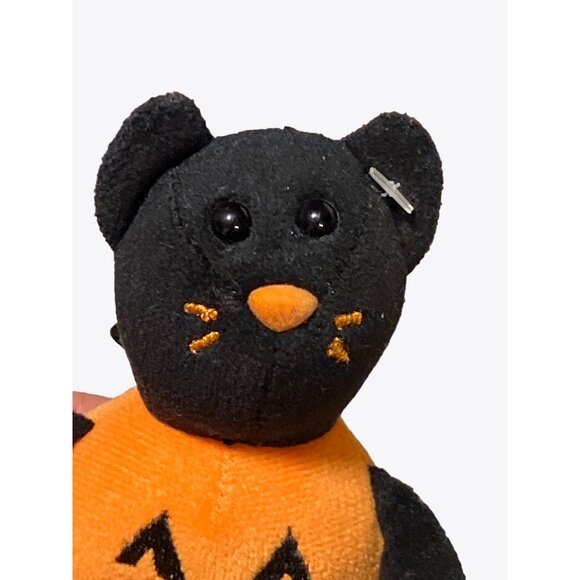 Ty Halloween Beanie Baby - CATKIN the Pumpkin Cat  5 Inch - Picture 3 of 7